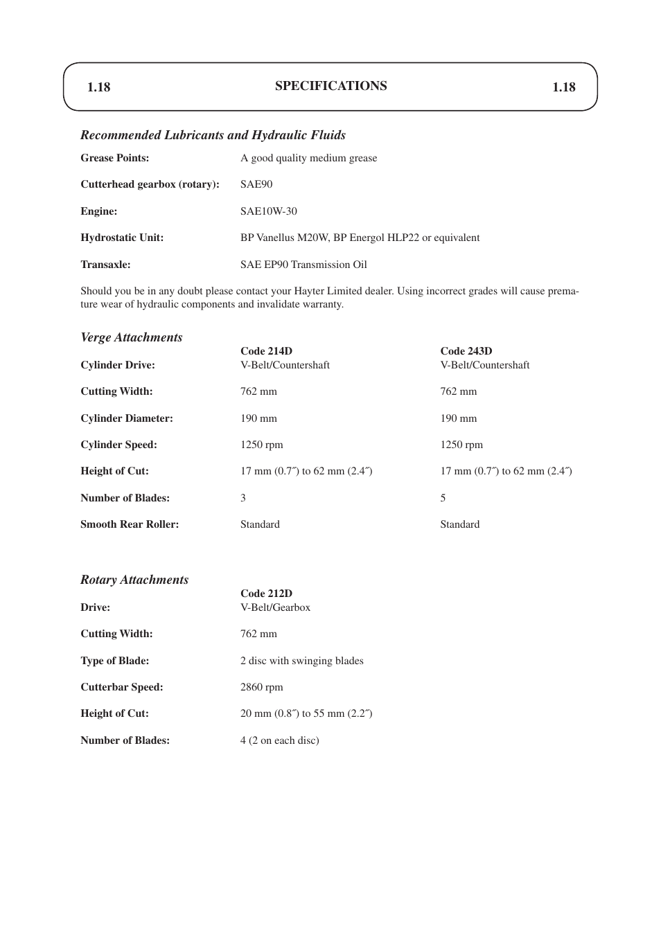 Hayter Mowers Condor hydrostatic Drive 510D User Manual | Page 18 / 52