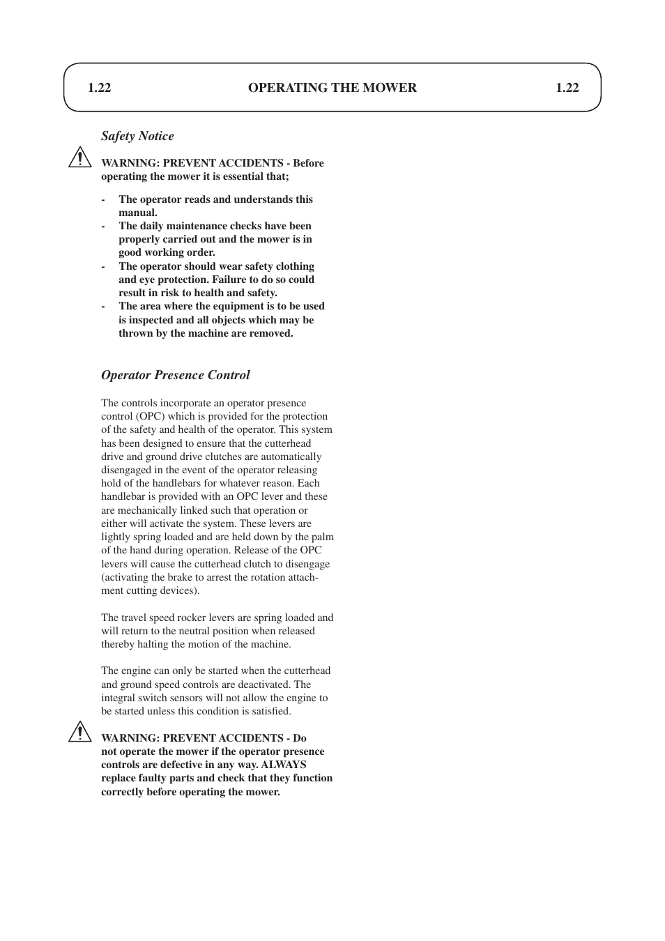 Hayter Mowers Condor hydrostatic Drive 510D User Manual | Page 22 / 52