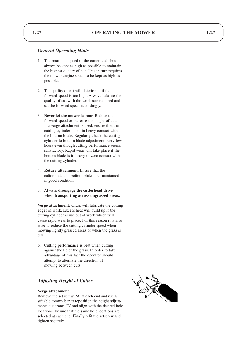 Hayter Mowers Condor hydrostatic Drive 510D User Manual | Page 27 / 52