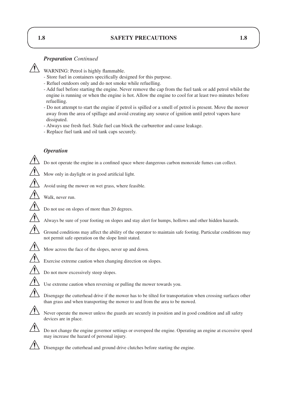 Hayter Mowers Condor hydrostatic Drive 510D User Manual | Page 8 / 52