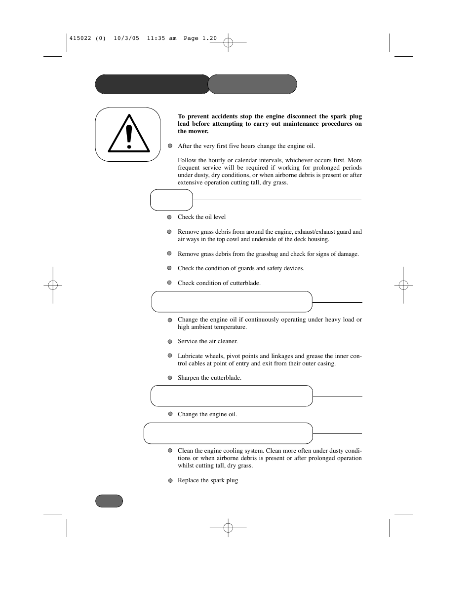 Hayter Mowers Ranger 41 Push User Manual | Page 19 / 35