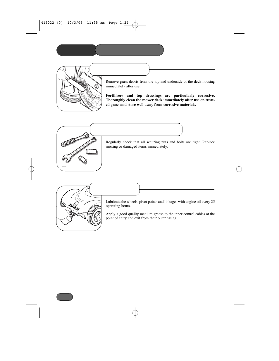 Hayter Mowers Ranger 41 Push User Manual | Page 23 / 35