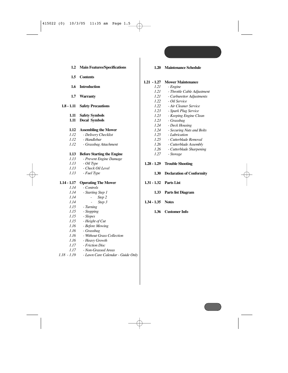 Hayter Mowers Ranger 41 Push User Manual | Page 4 / 35