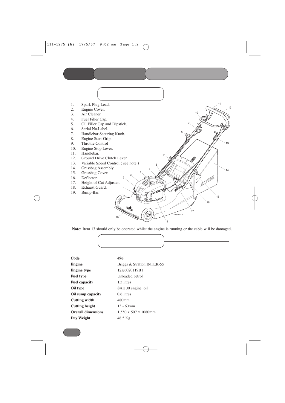 Hayter Mowers Harrier 48 PRO User Manual | Page 2 / 40