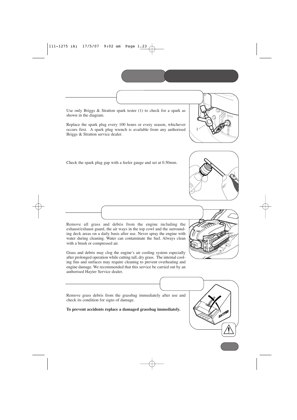 Hayter Mowers Harrier 48 PRO User Manual | Page 23 / 40