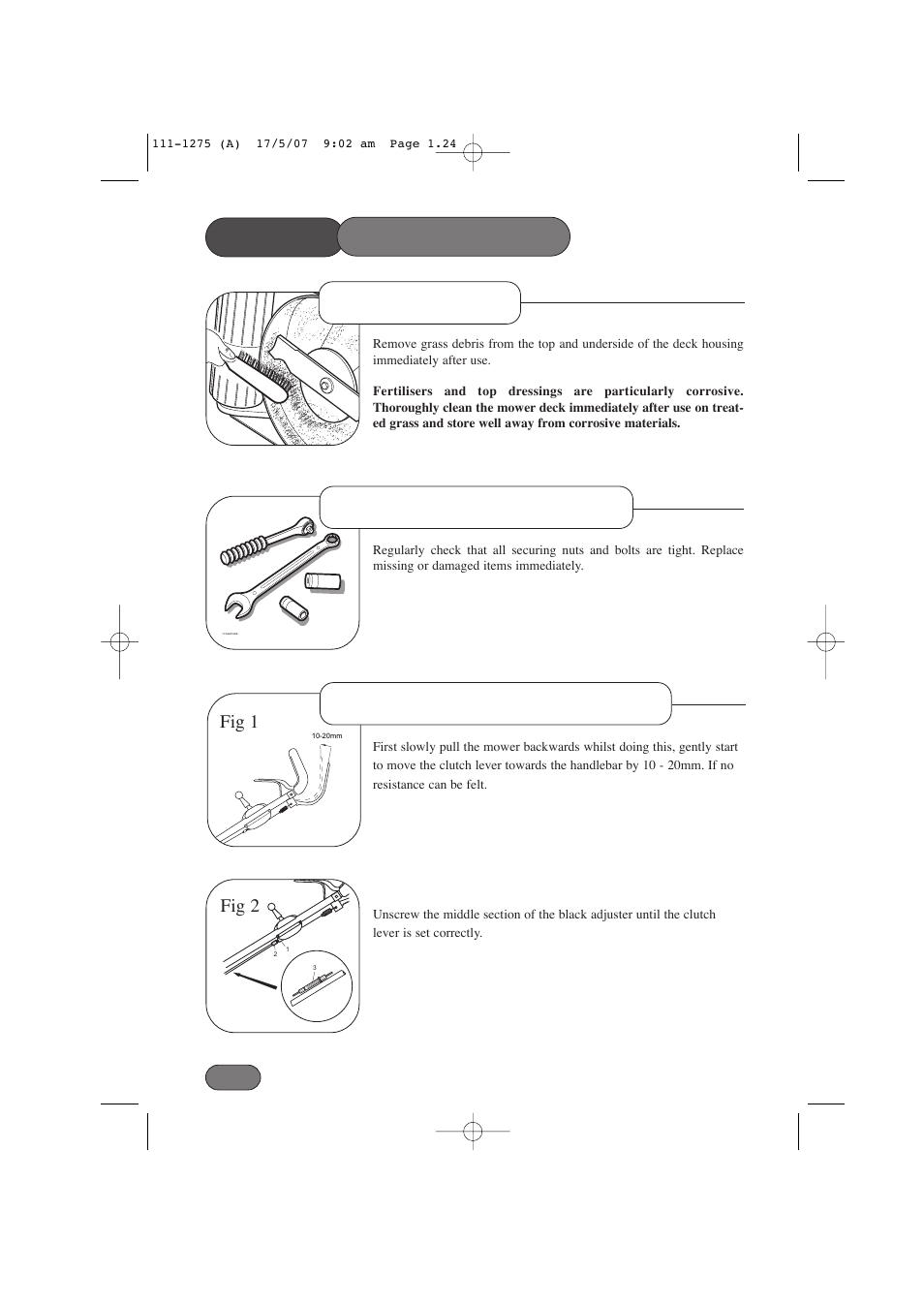 Fig 1 fig 2 | Hayter Mowers Harrier 48 PRO User Manual | Page 24 / 40