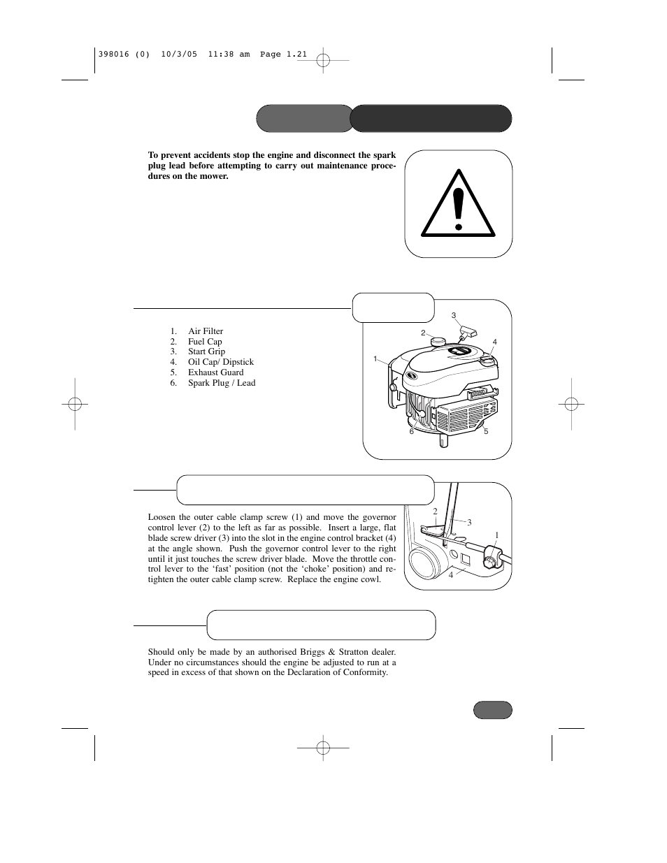 Mower | Hayter Mowers Ranger 399C User Manual | Page 21 / 40
