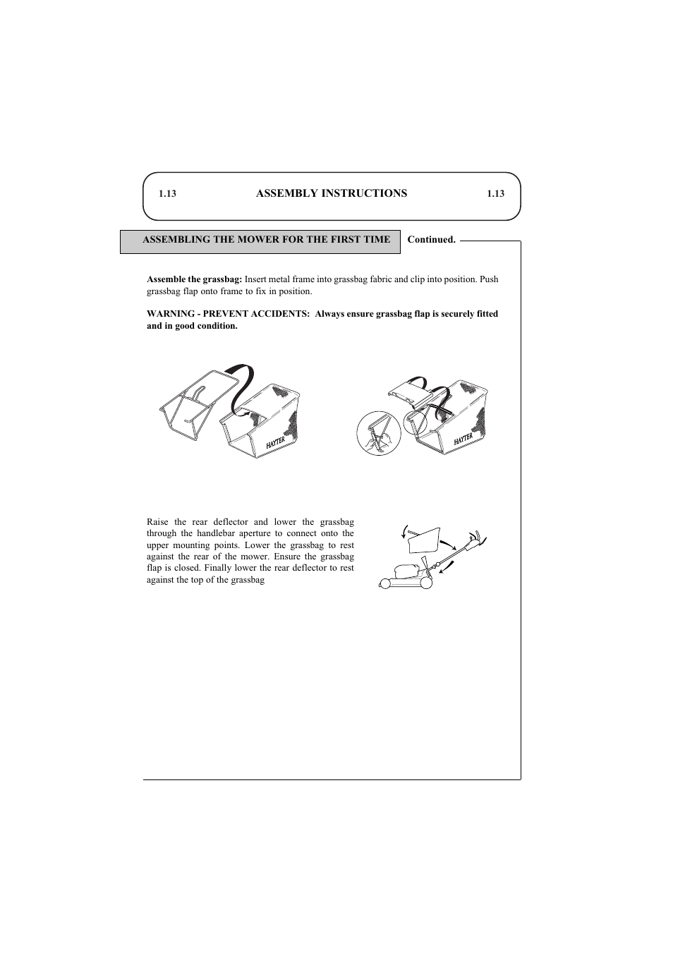 Assembly instructions | Hayter Mowers Ranger 53 Pro User Manual | Page 13 / 44
