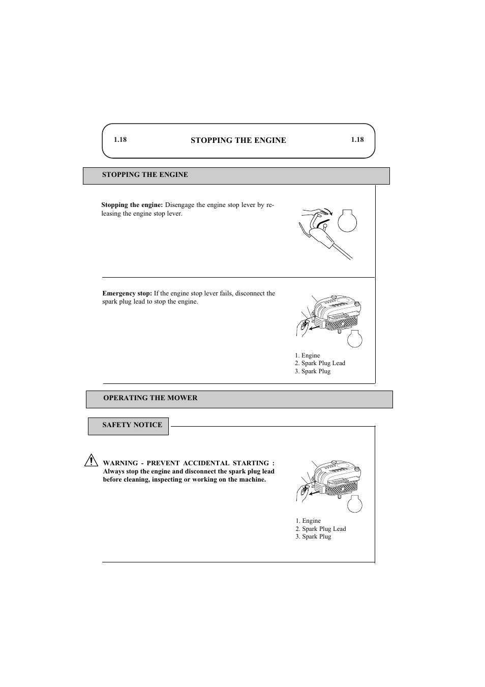 Stopping the engine | Hayter Mowers Ranger 53 Pro User Manual | Page 18 / 44