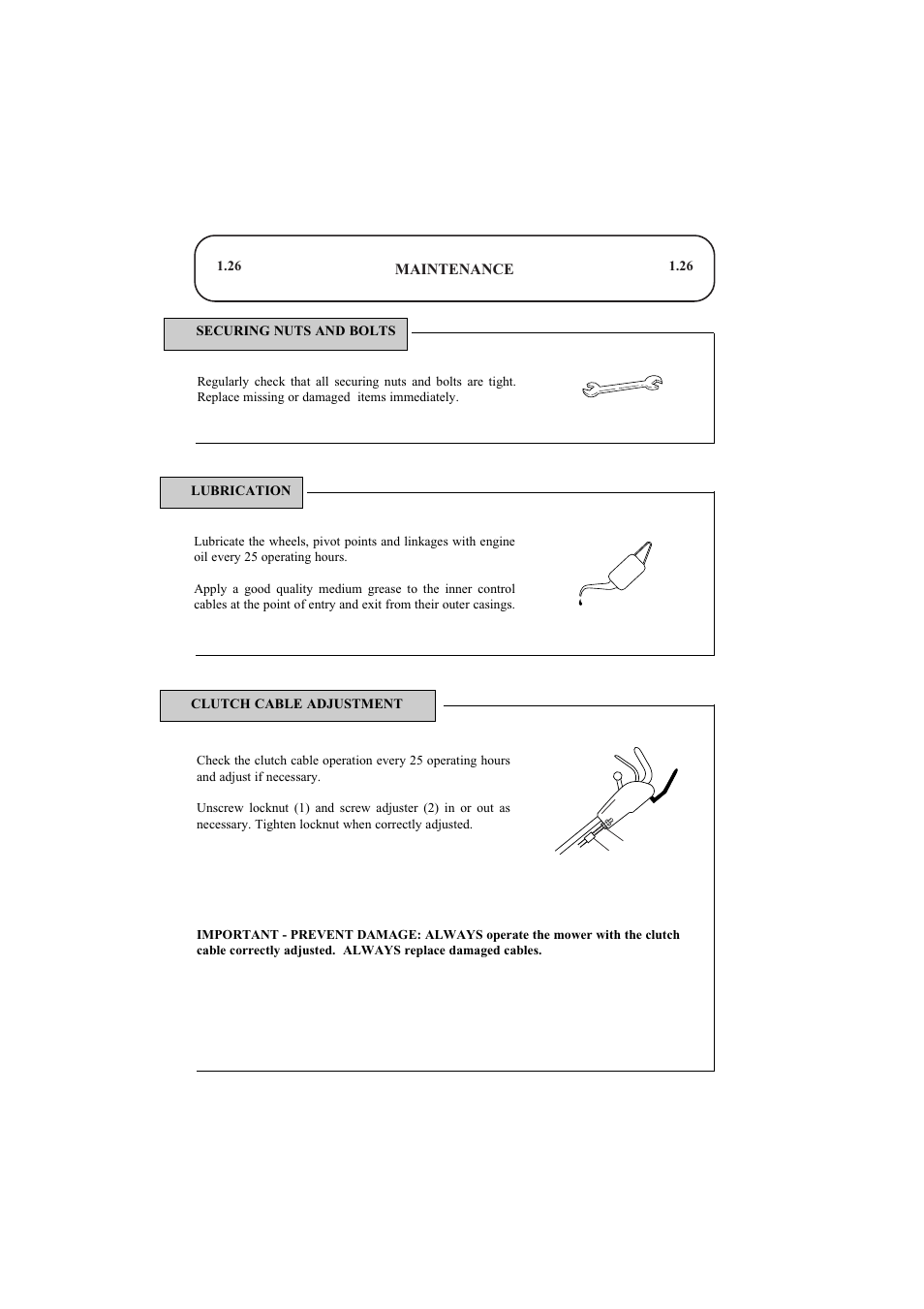 Maintenance | Hayter Mowers Ranger 53 Pro User Manual | Page 26 / 44