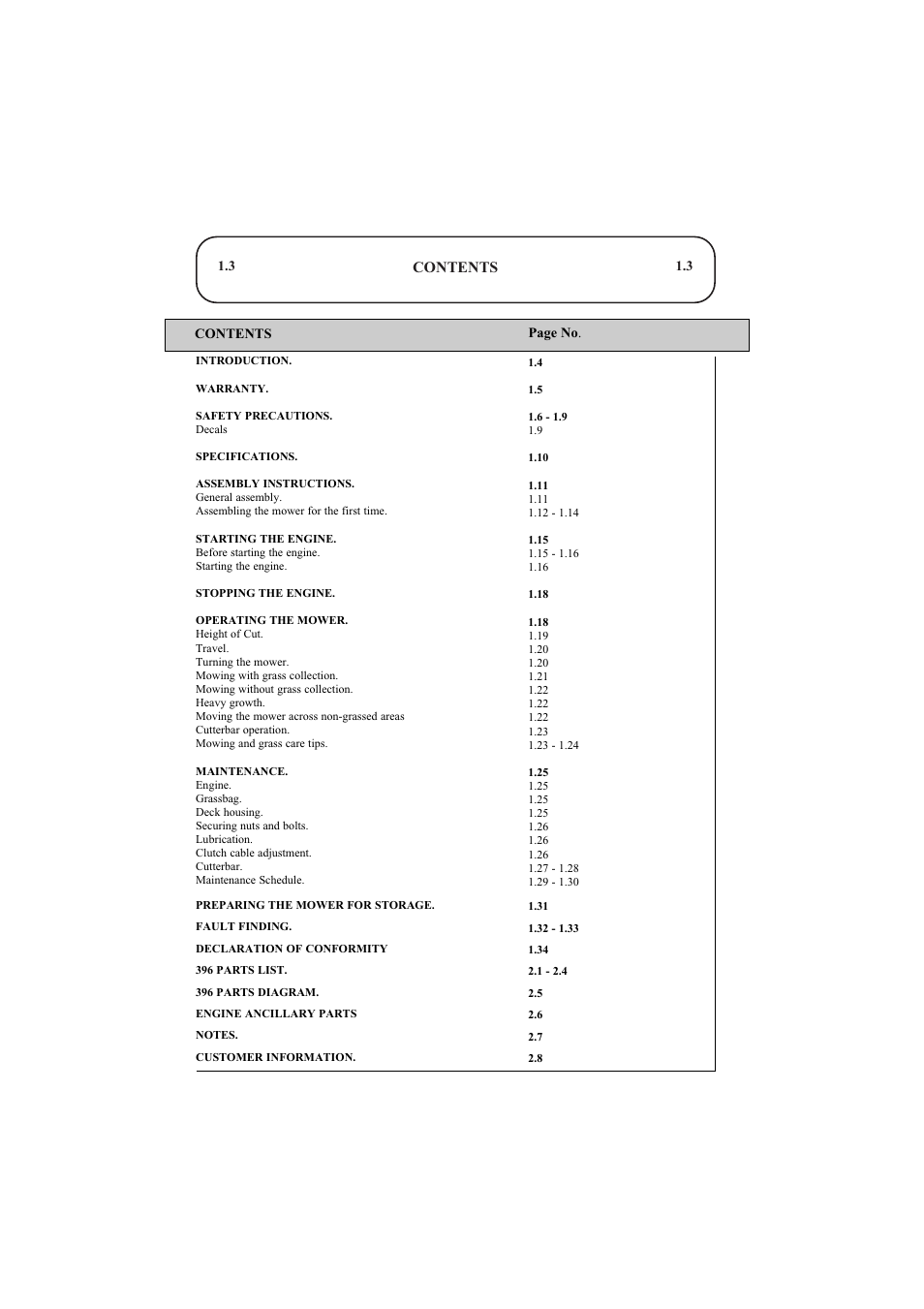 Hayter Mowers Ranger 53 Pro User Manual | Page 3 / 44
