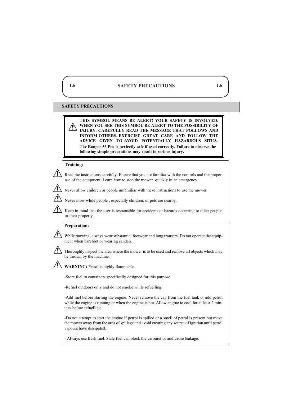 Hayter Mowers Ranger 53 Pro User Manual | Page 6 / 44