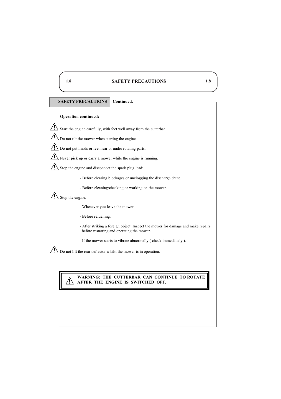 Hayter Mowers Ranger 53 Pro User Manual | Page 8 / 44