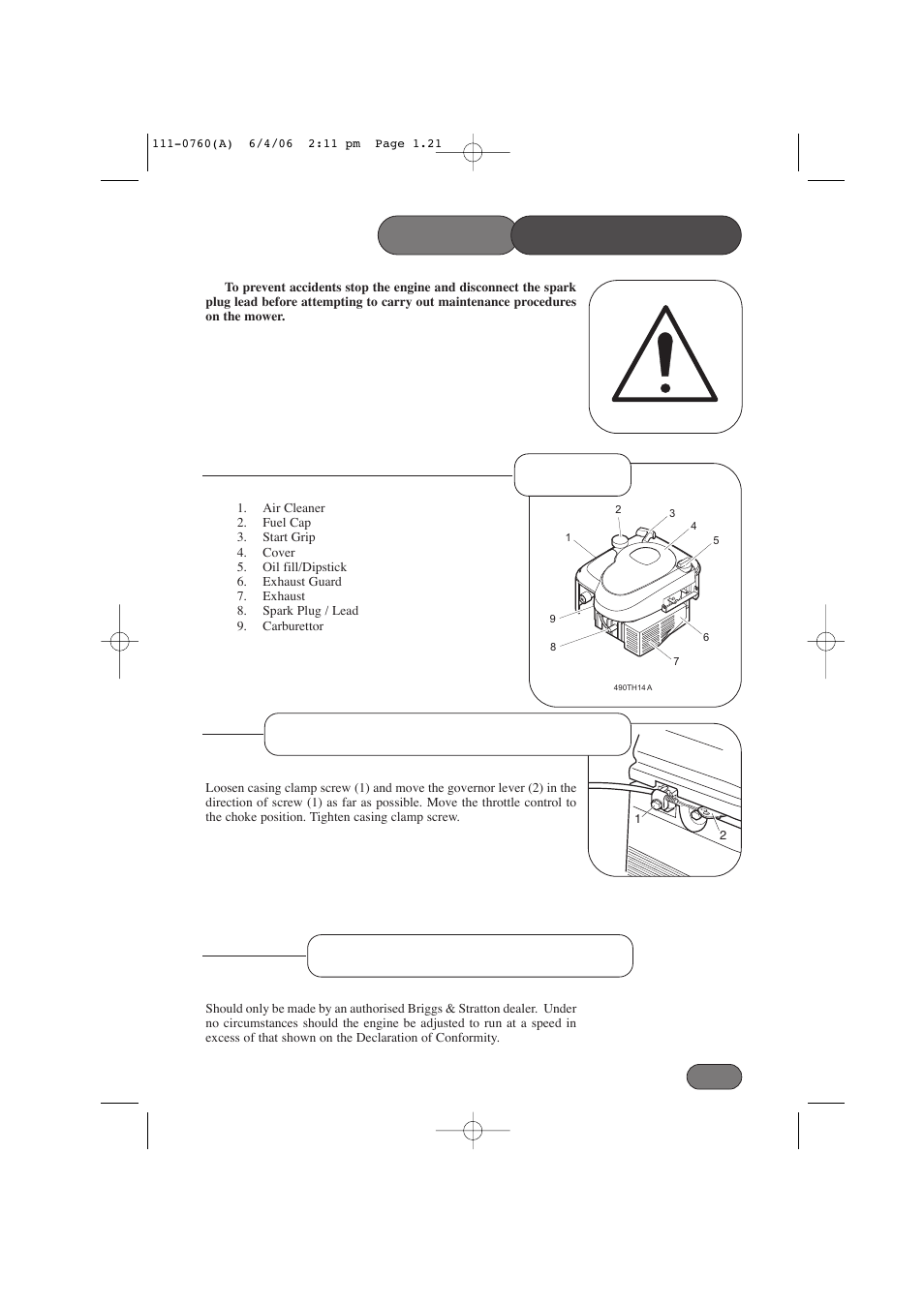 Mower | Hayter Mowers Harrier 48 User Manual | Page 21 / 40