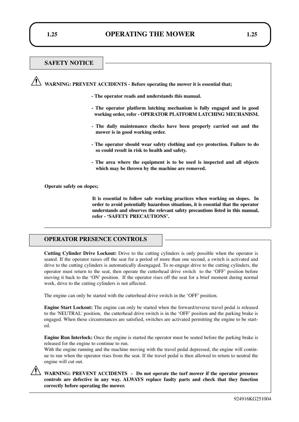 Operating the mower | Hayter Mowers LT324 User Manual | Page 25 / 80
