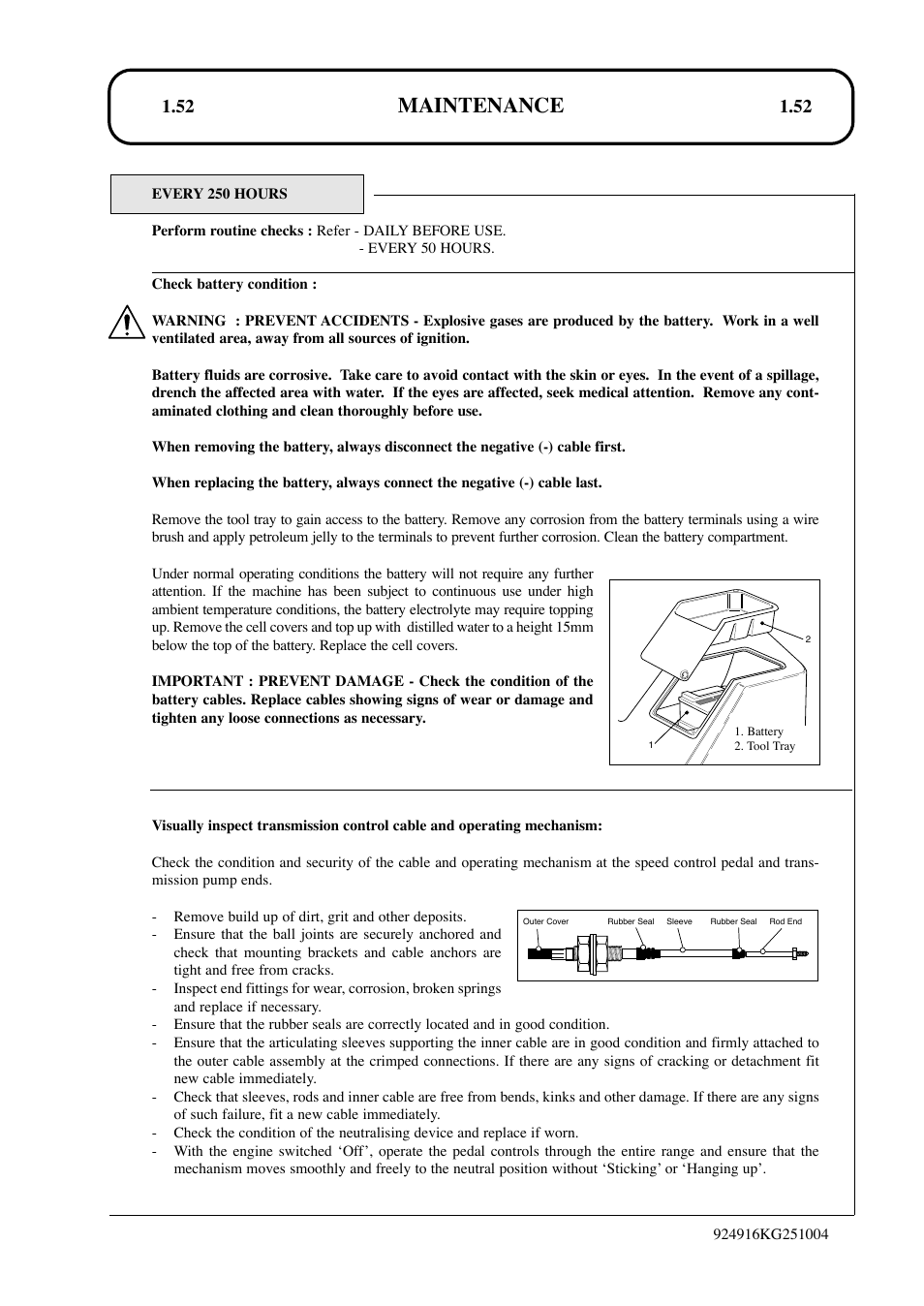 Maintenance | Hayter Mowers LT324 User Manual | Page 52 / 80