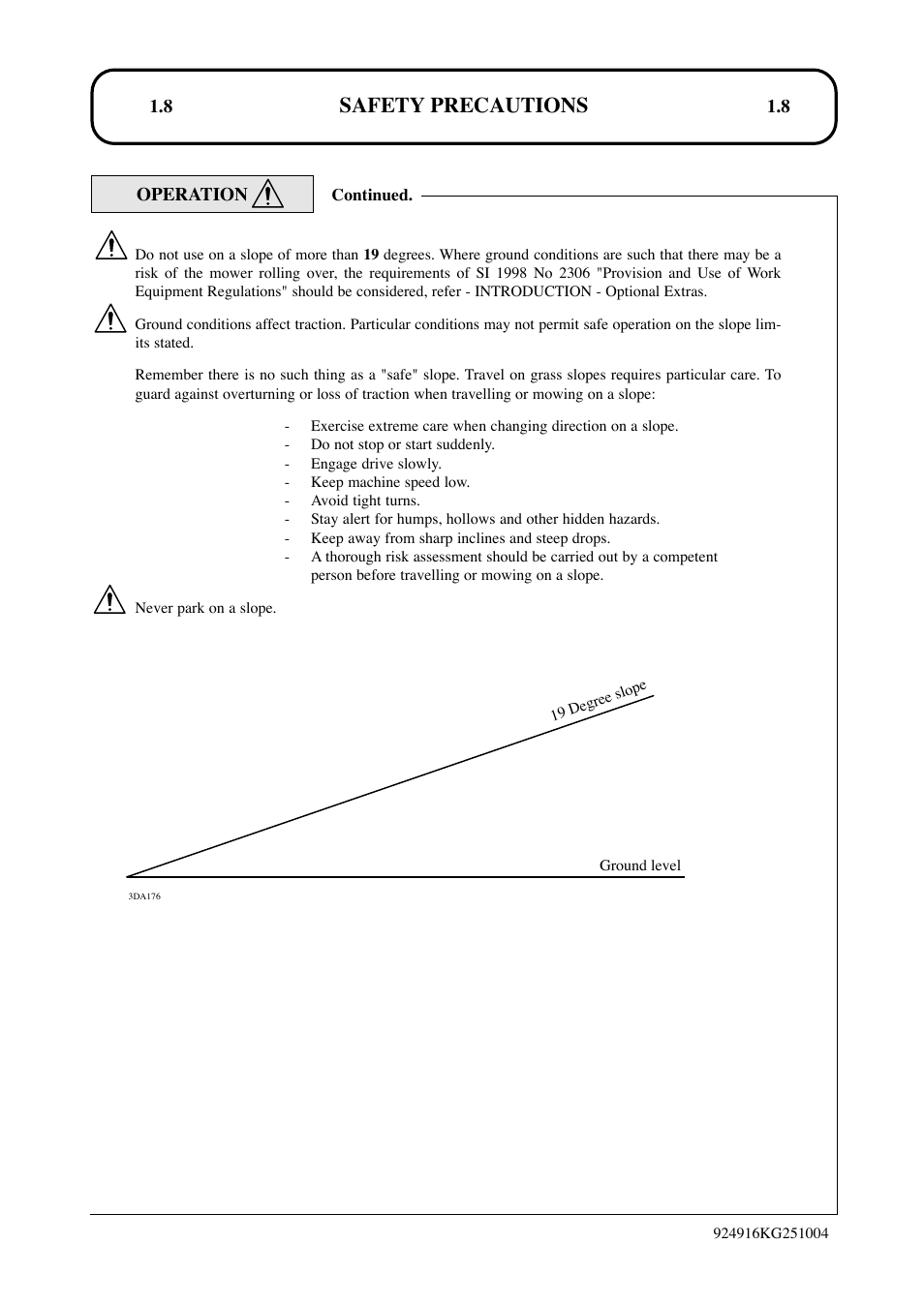 Safety precautions | Hayter Mowers LT324 User Manual | Page 8 / 80