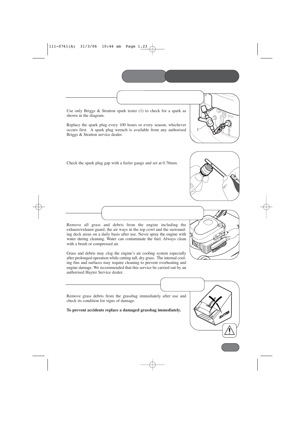 Hayter Mowers Harrier 48 BBC User Manual | Page 23 / 40