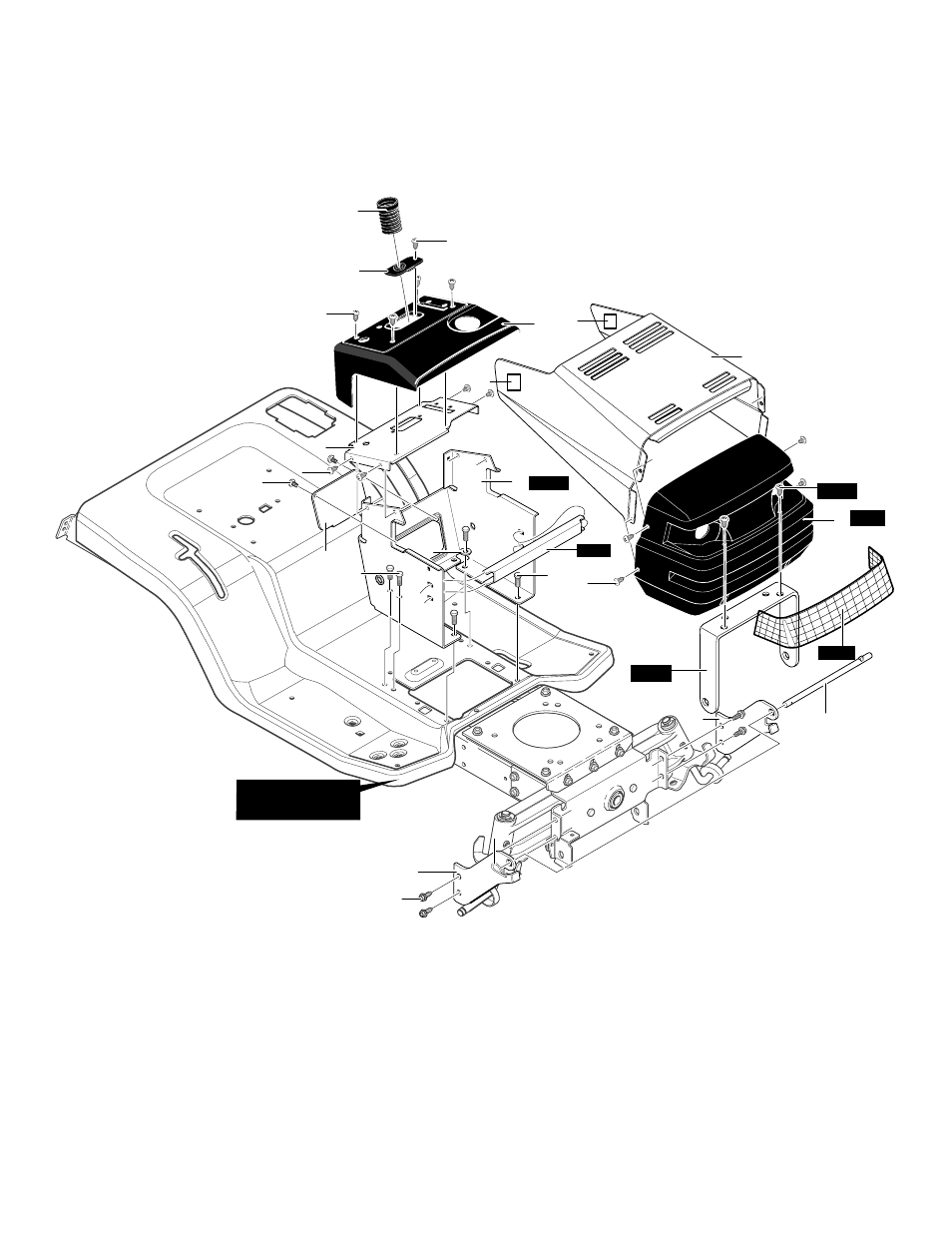 Repair parts code144s, Chassis & hood assembly | Hayter Mowers Heritage Tractor CODE144S User Manual | Page 20 / 52