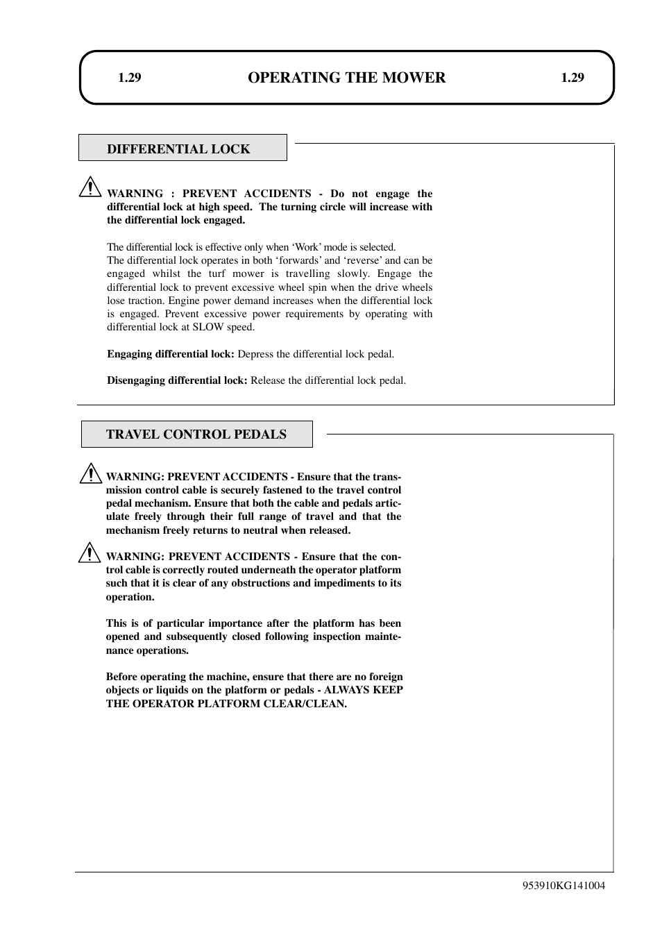 Operating the mower | Hayter Mowers T424 User Manual | Page 29 / 86