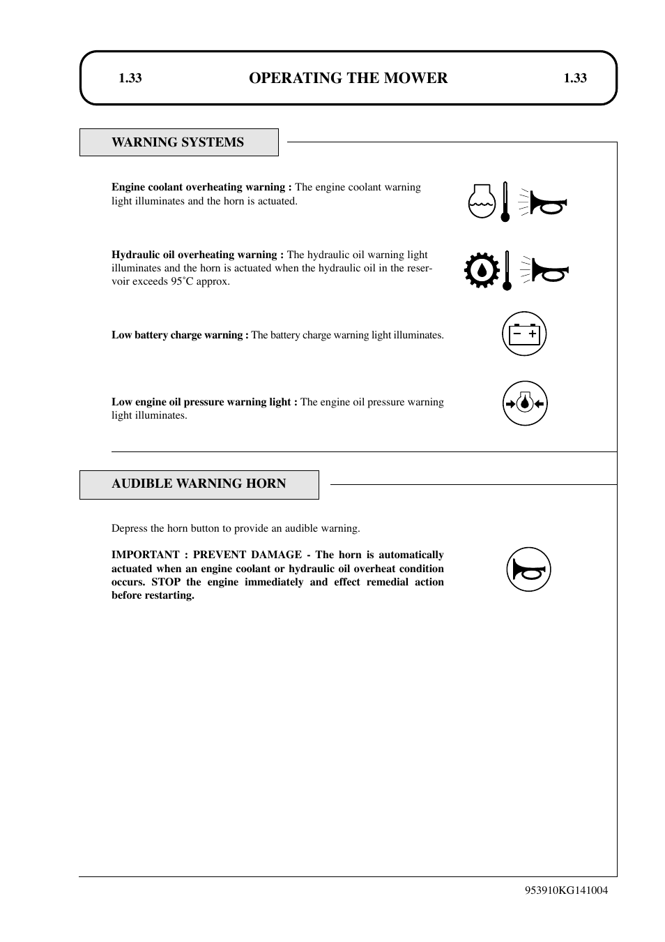 Operating the mower | Hayter Mowers T424 User Manual | Page 33 / 86