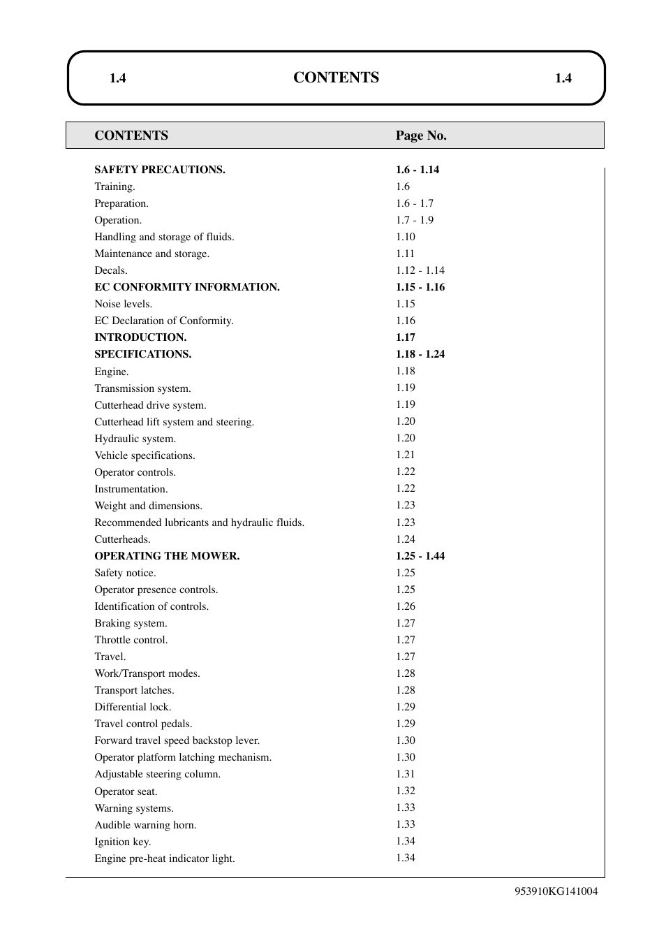 Hayter Mowers T424 User Manual | Page 4 / 86