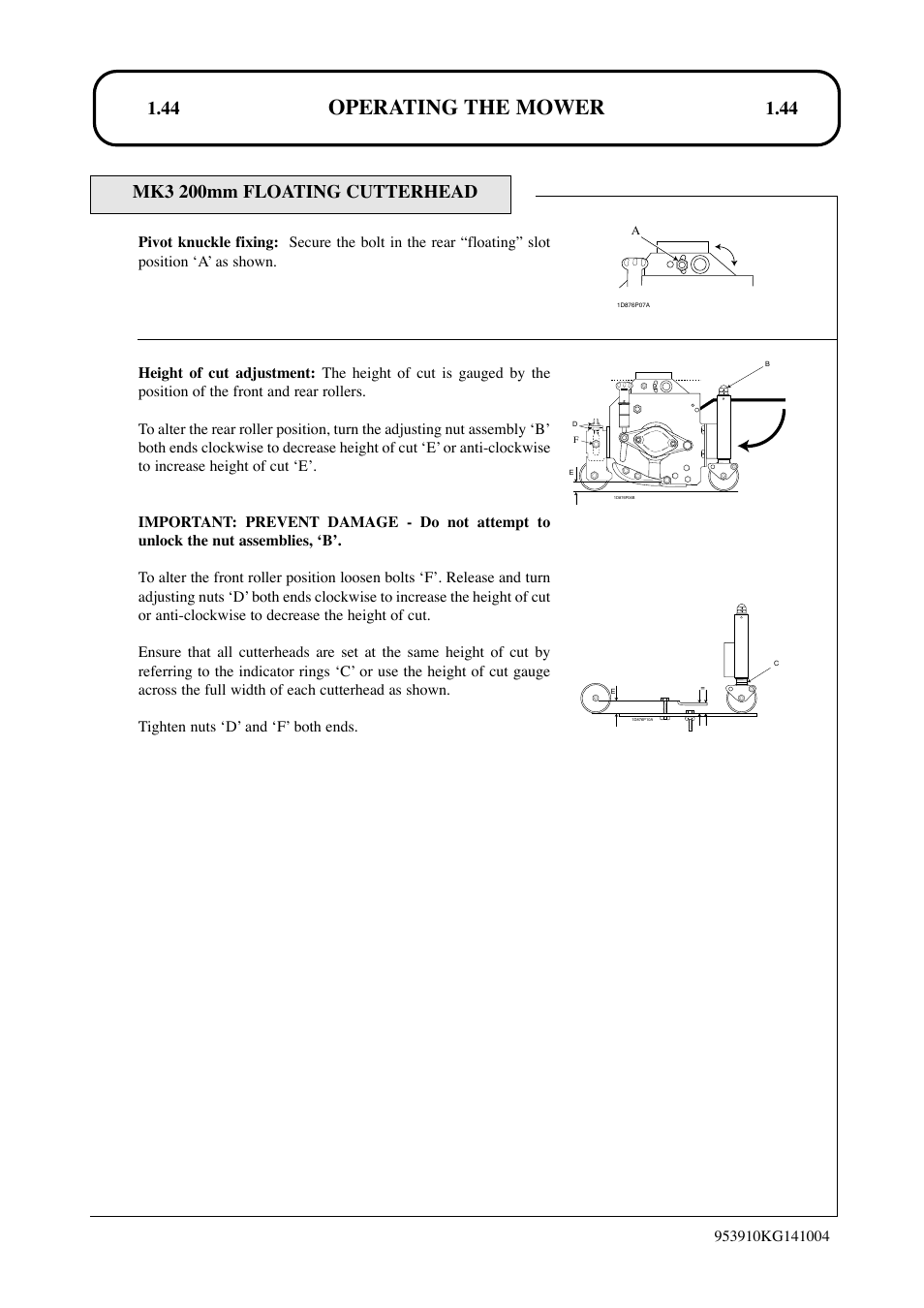 Operating the mower | Hayter Mowers T424 User Manual | Page 44 / 86