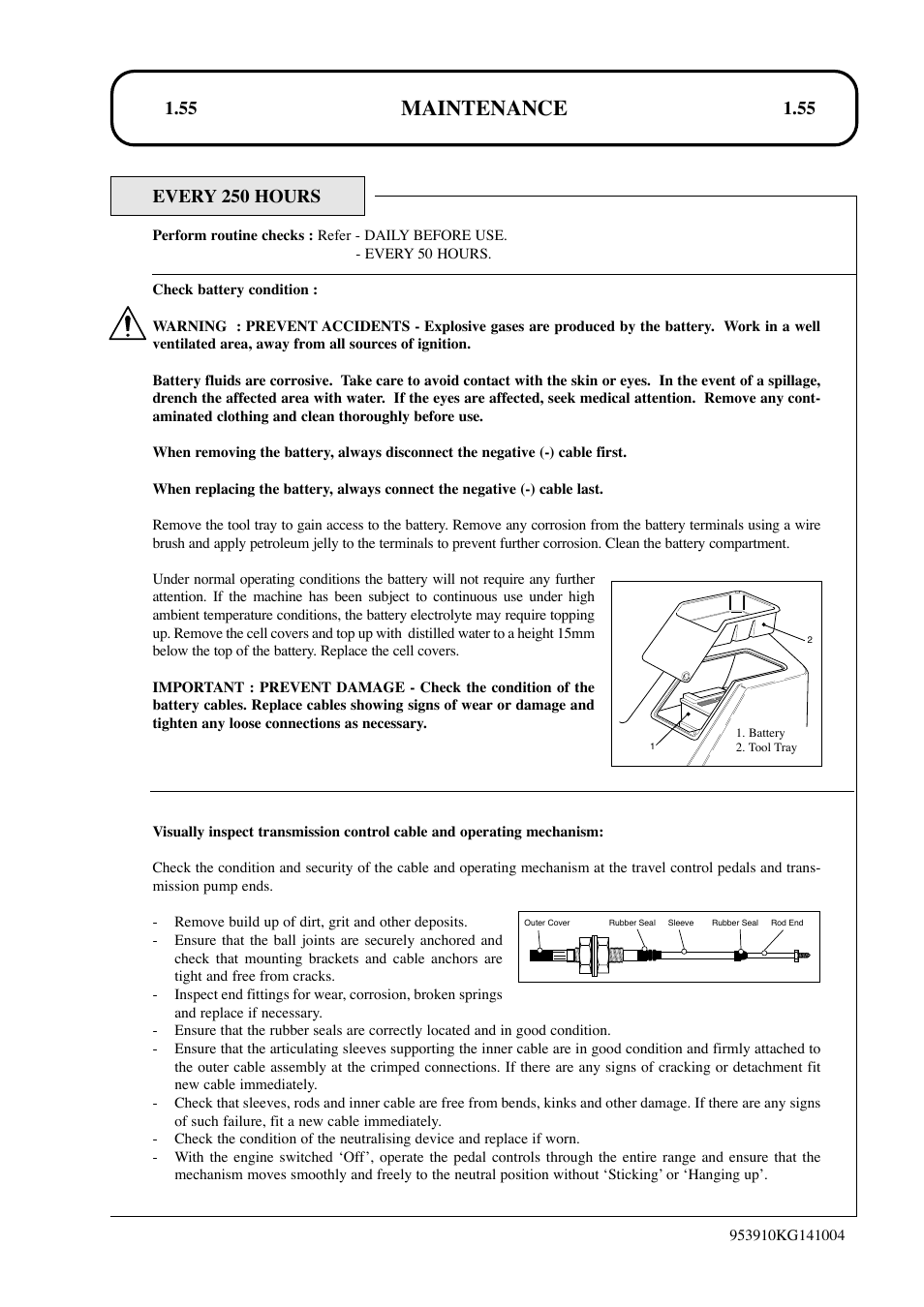 Maintenance | Hayter Mowers T424 User Manual | Page 55 / 86