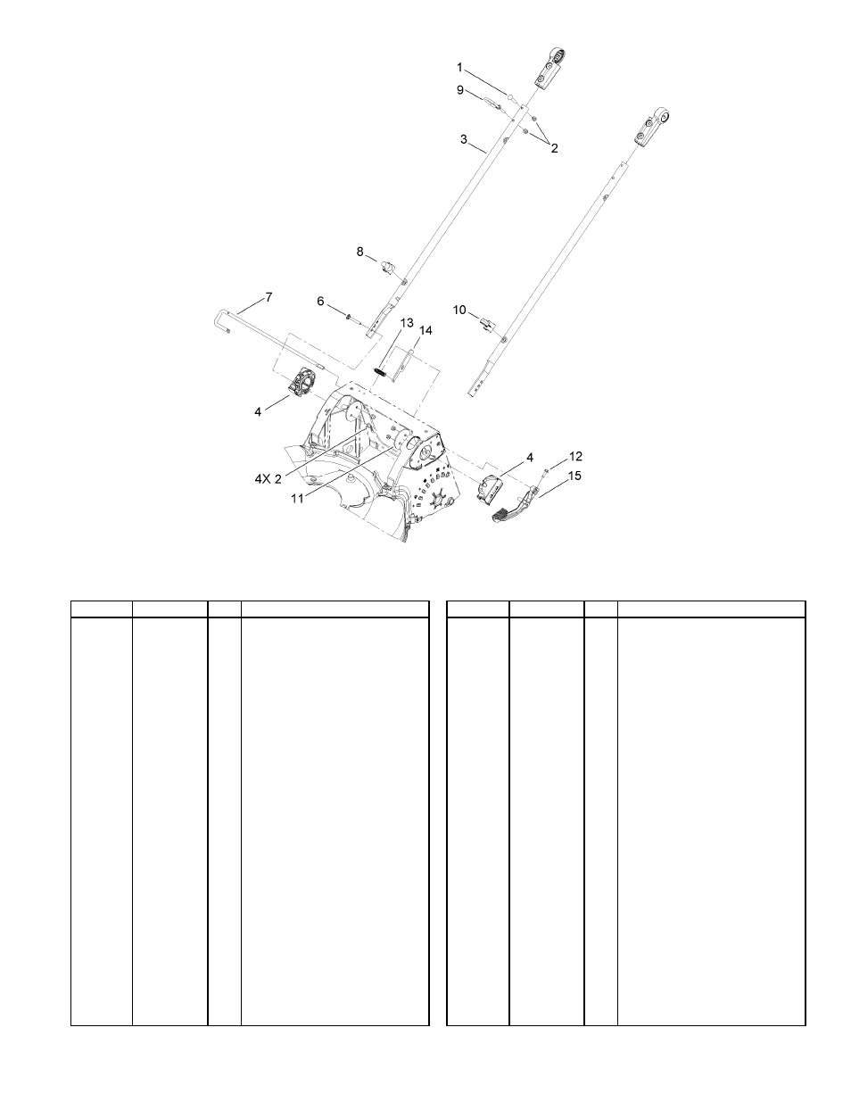 Lower handle assembly | Hayter Mowers R53A User Manual | Page 6 / 12