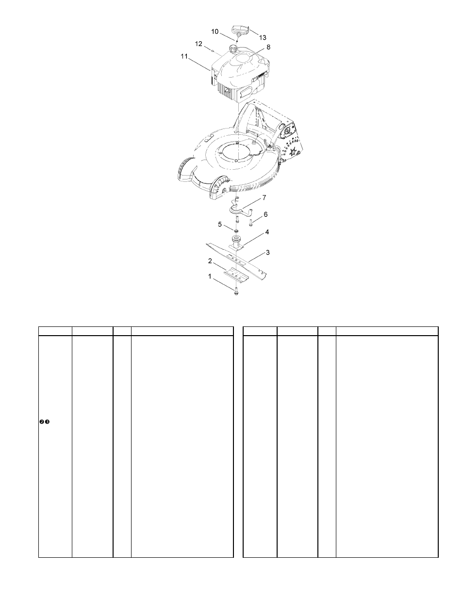 Blade and engine assembly | Hayter Mowers R53A User Manual | Page 7 / 12