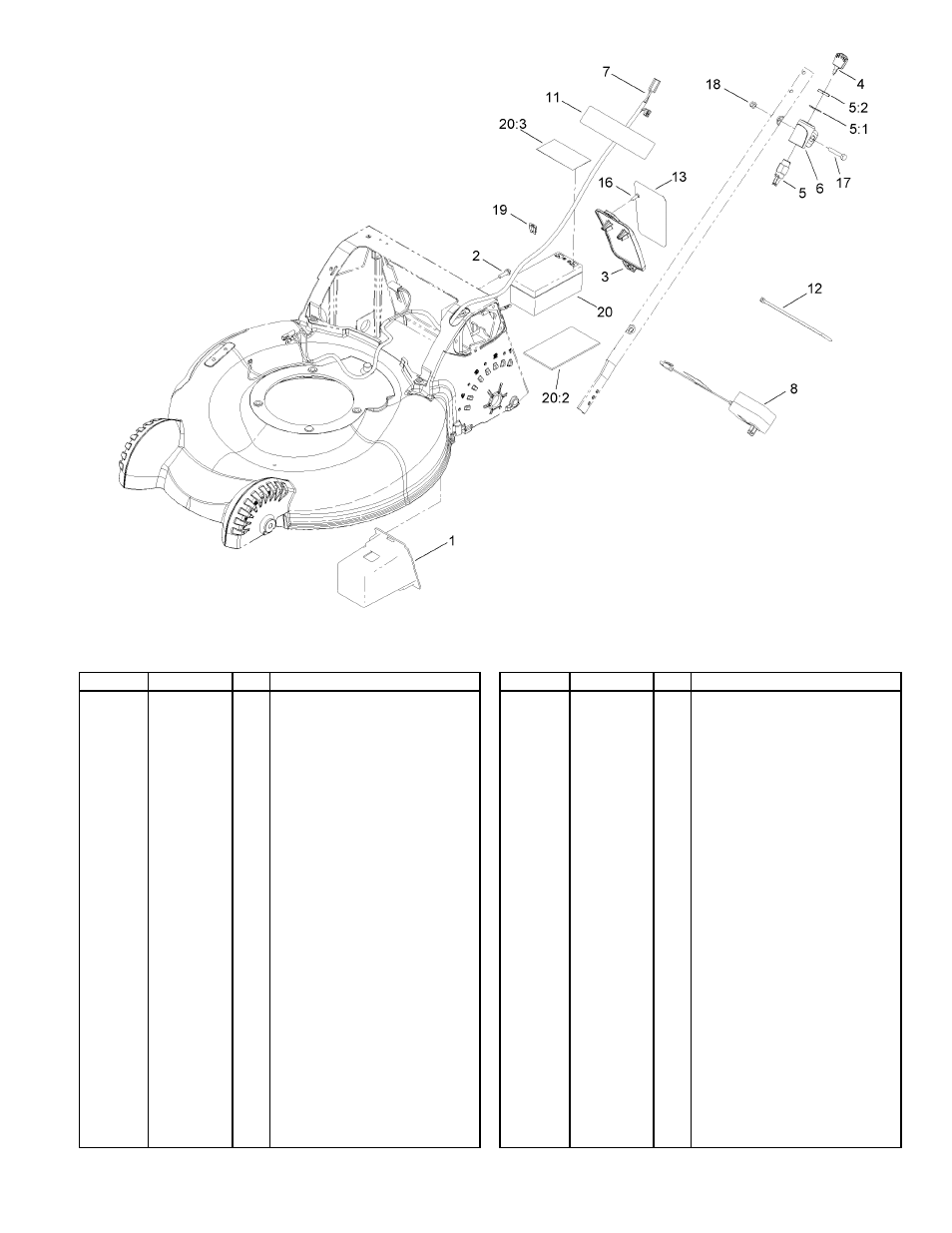 Electrical assembly | Hayter Mowers R53A User Manual | Page 8 / 12
