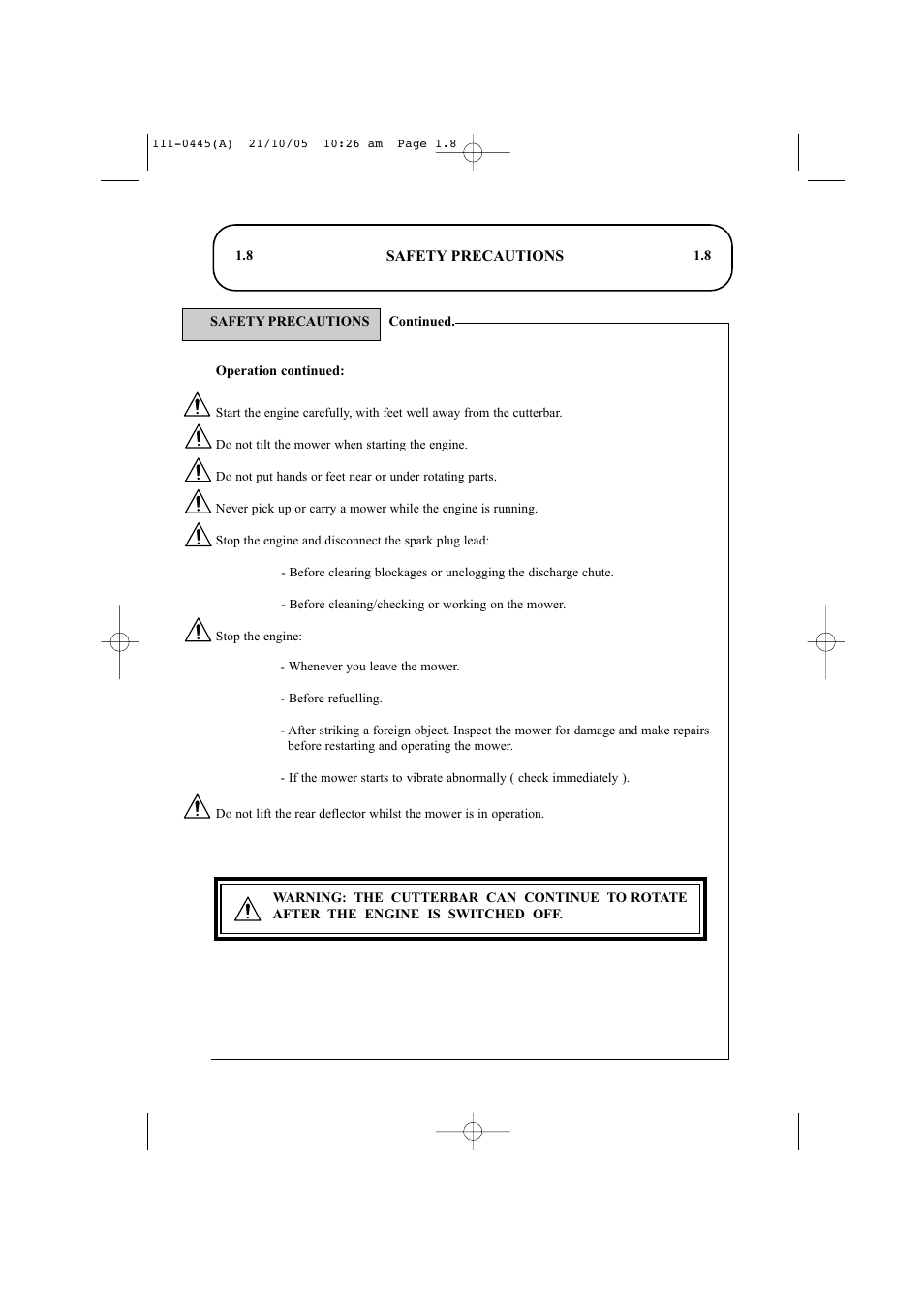 Hayter Mowers Ranger 53 Pro 396D User Manual | Page 10 / 44