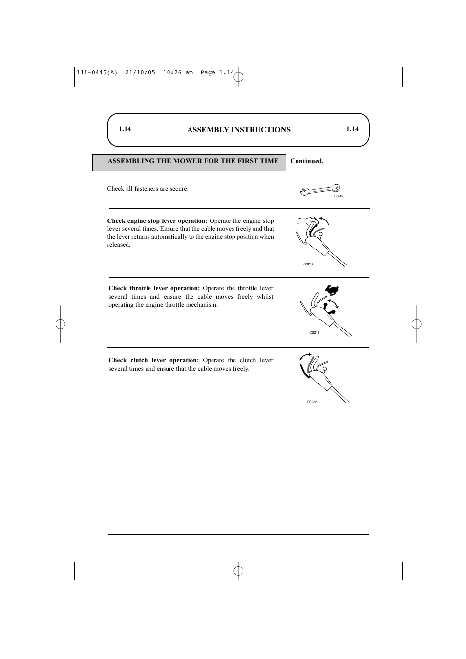 Assembly instructions | Hayter Mowers Ranger 53 Pro 396D User Manual | Page 16 / 44