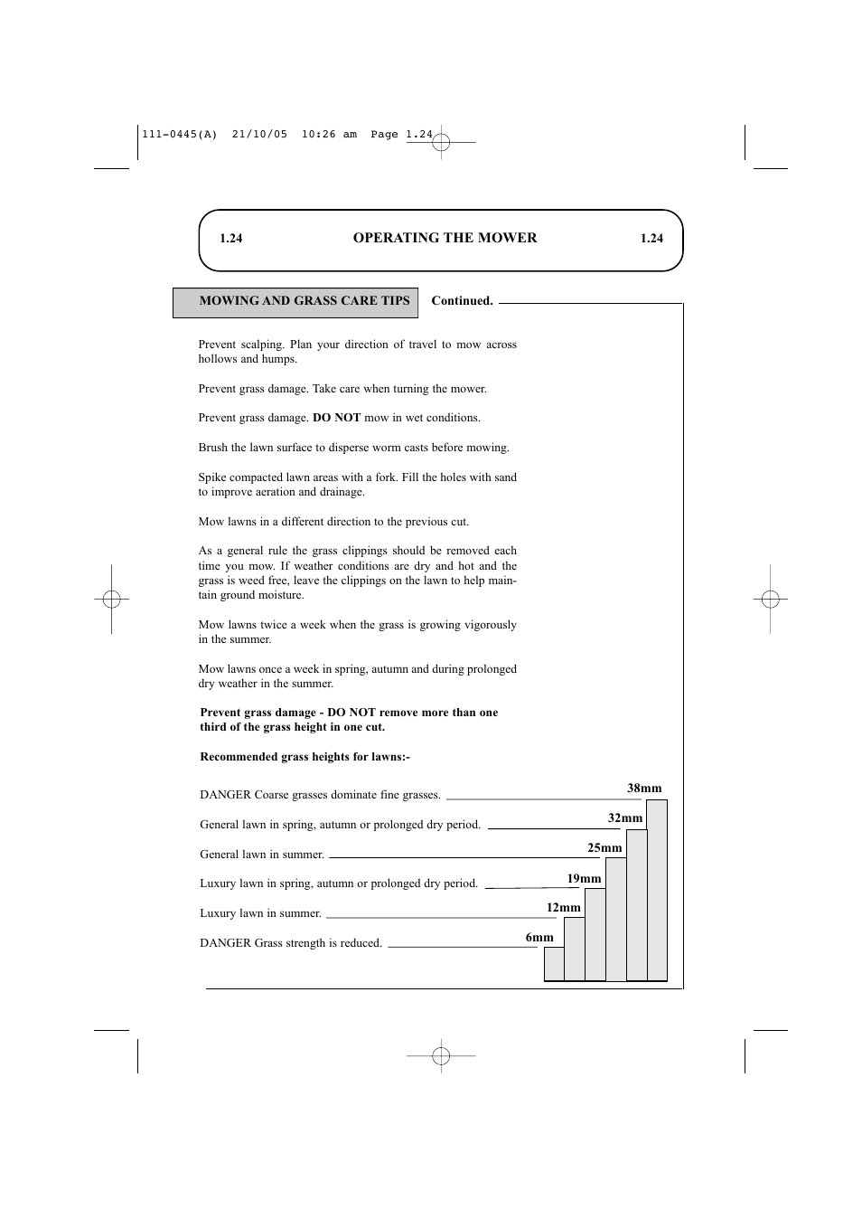 Hayter Mowers Ranger 53 Pro 396D User Manual | Page 26 / 44