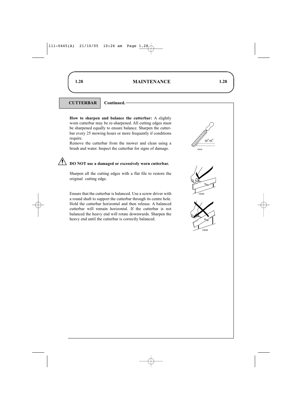 Maintenance | Hayter Mowers Ranger 53 Pro 396D User Manual | Page 30 / 44