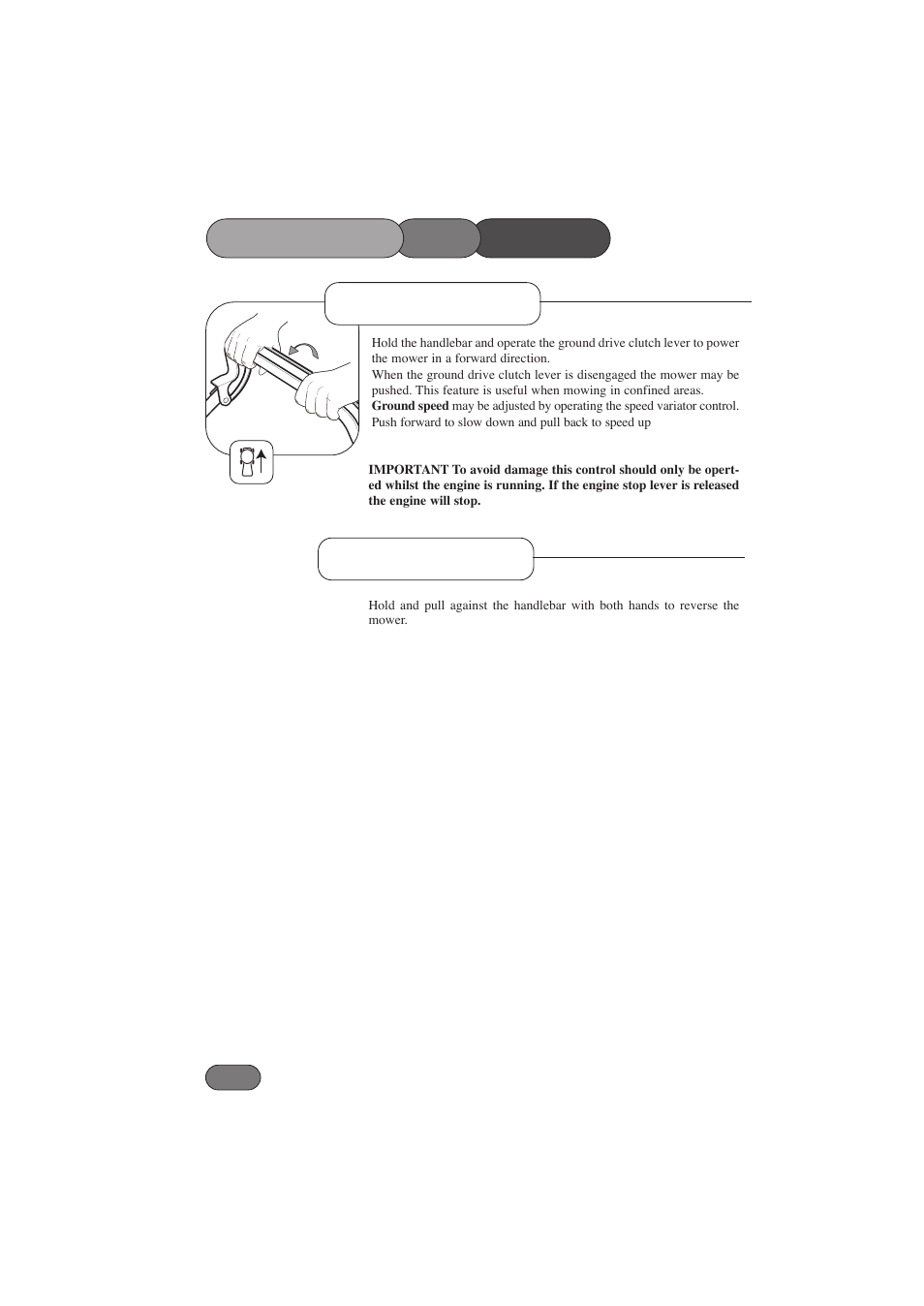 Forward travel mower the operating reverse travel | Hayter Mowers RANGER 53 PRO 396E User Manual | Page 16 / 40