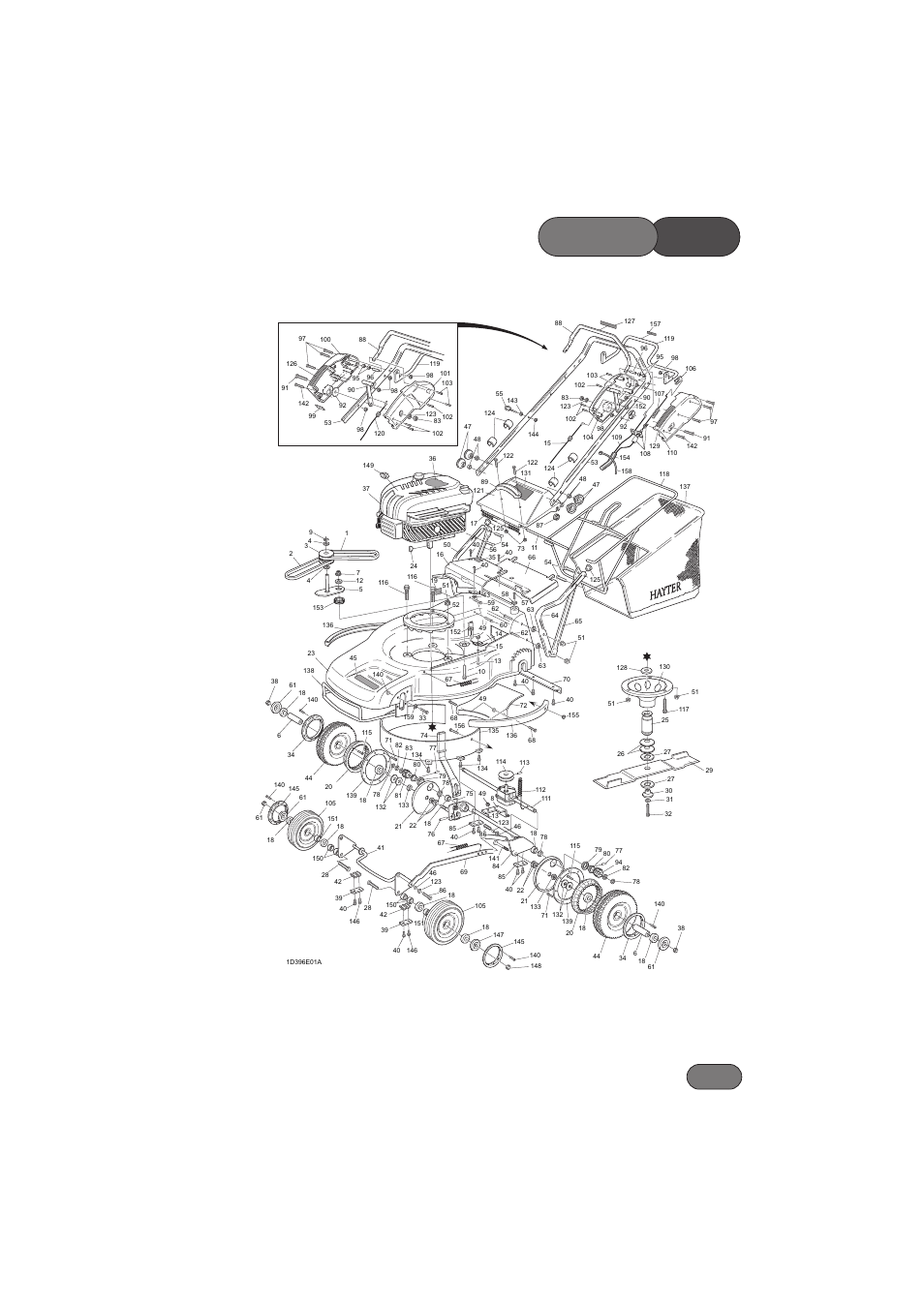 List parts | Hayter Mowers RANGER 53 PRO 396E User Manual | Page 37 / 40