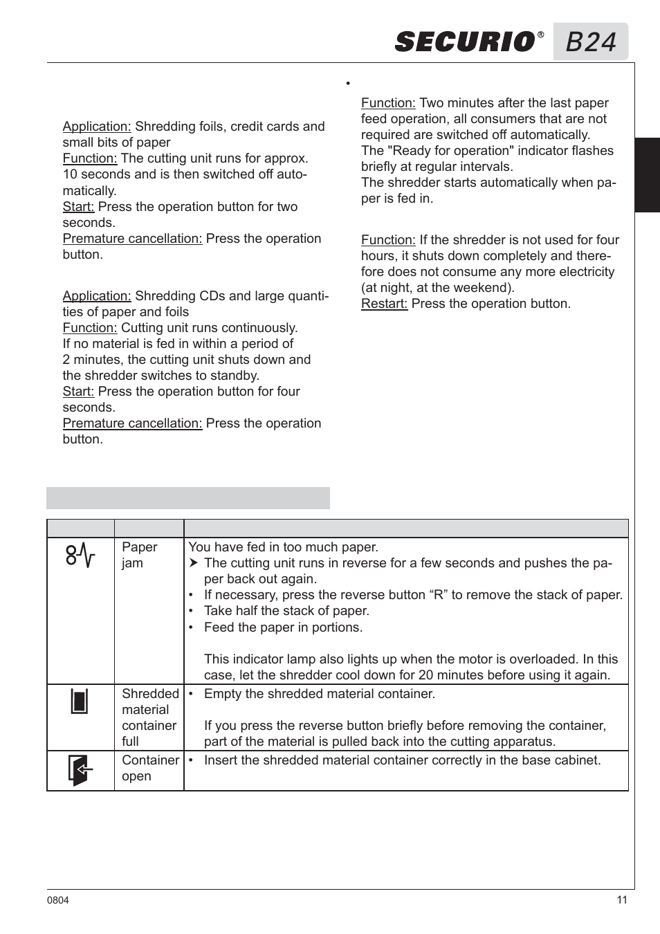 5 troubleshooting | HSM Securio B24 User Manual | Page 11 / 67