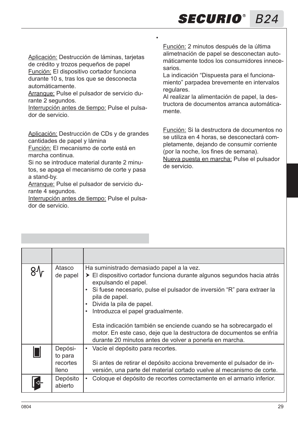 5 eliminación de fallos | HSM Securio B24 User Manual | Page 29 / 67