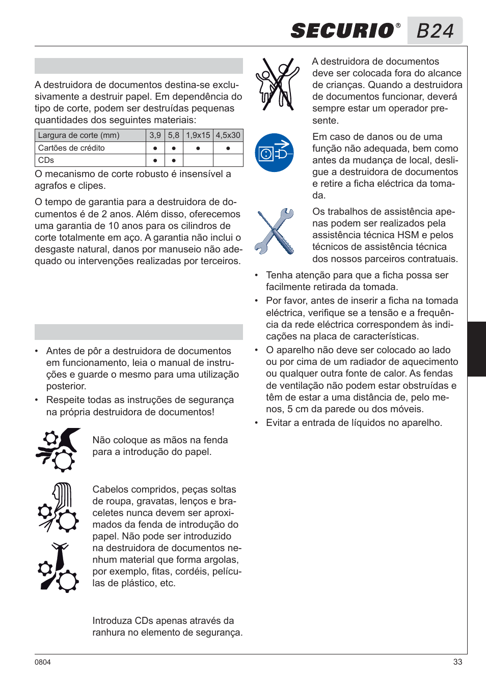 HSM Securio B24 User Manual | Page 33 / 67