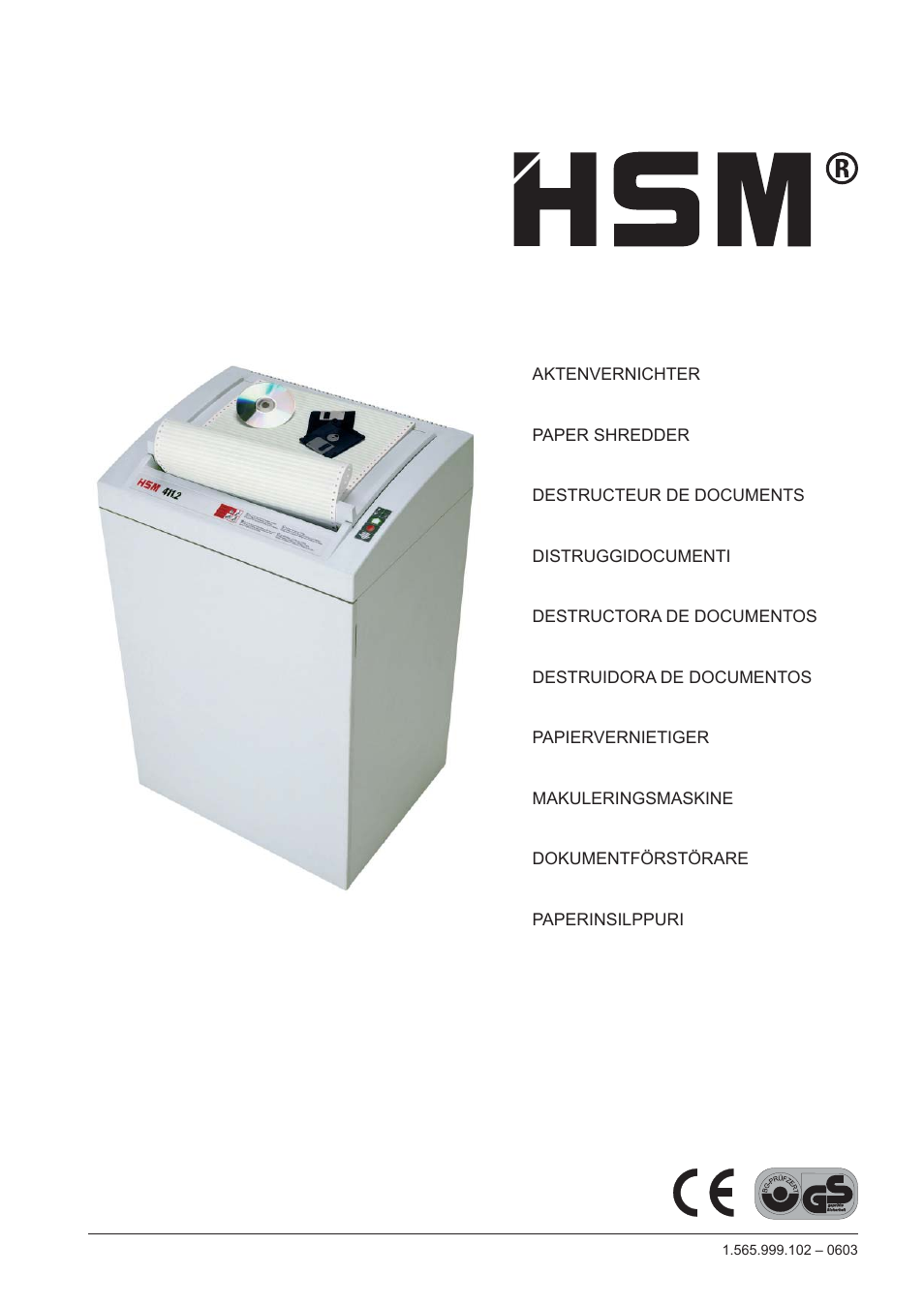 HSM 411.2 User Manual | 63 pages