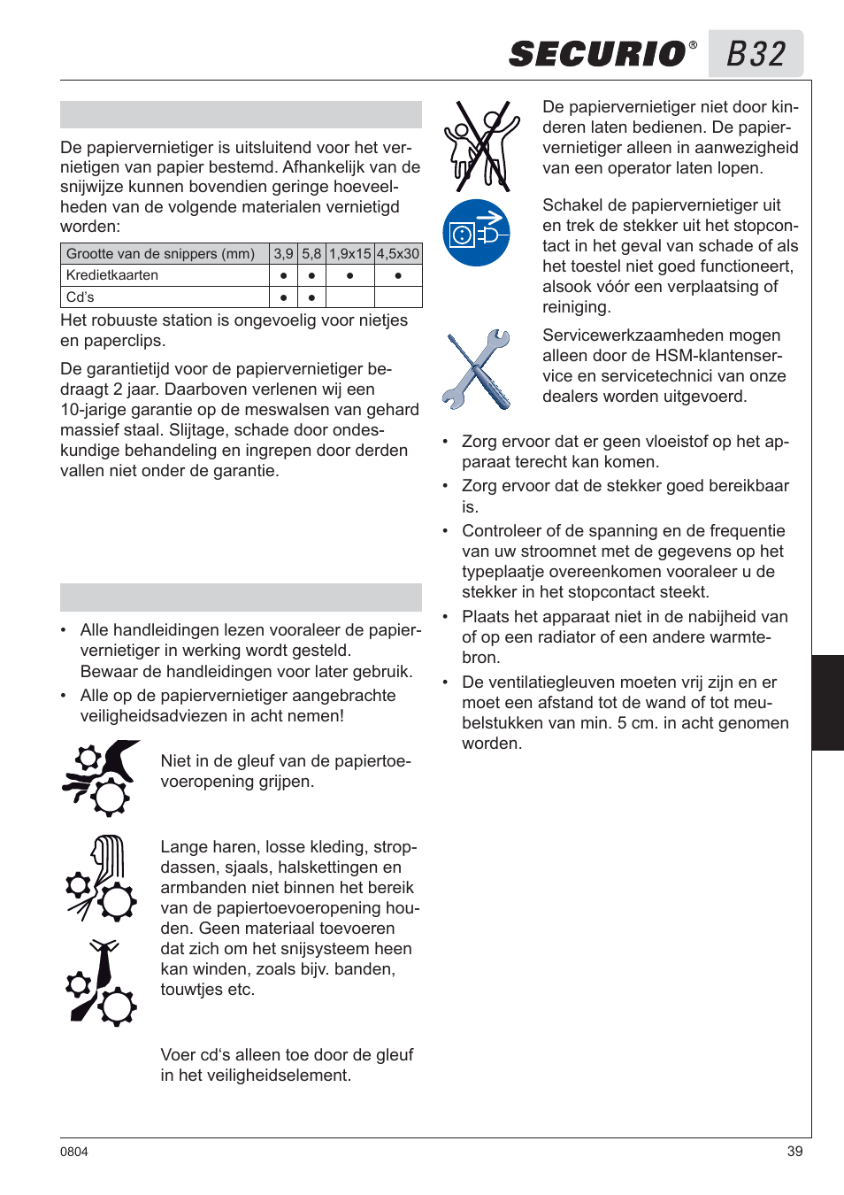 HSM Securio B32 User Manual | Page 39 / 67