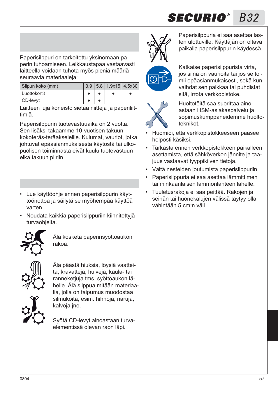HSM Securio B32 User Manual | Page 57 / 67