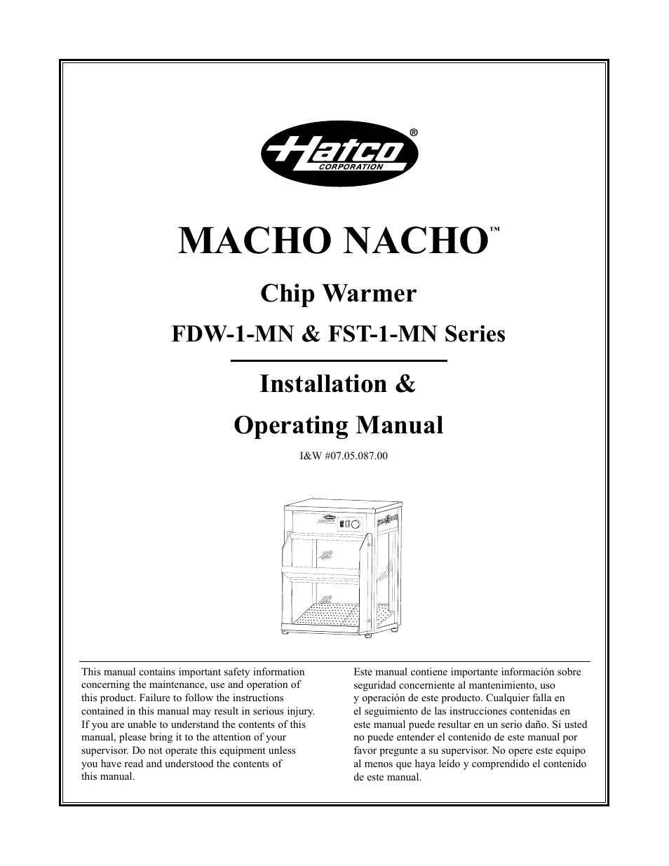 Hatco FST-1-MN User Manual | 12 pages
