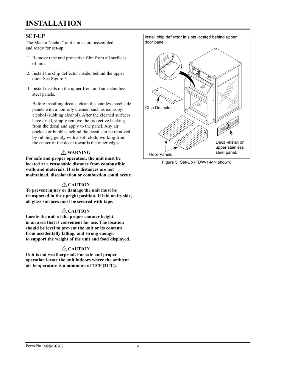 Installation | Hatco FST-1-MN User Manual | Page 6 / 12