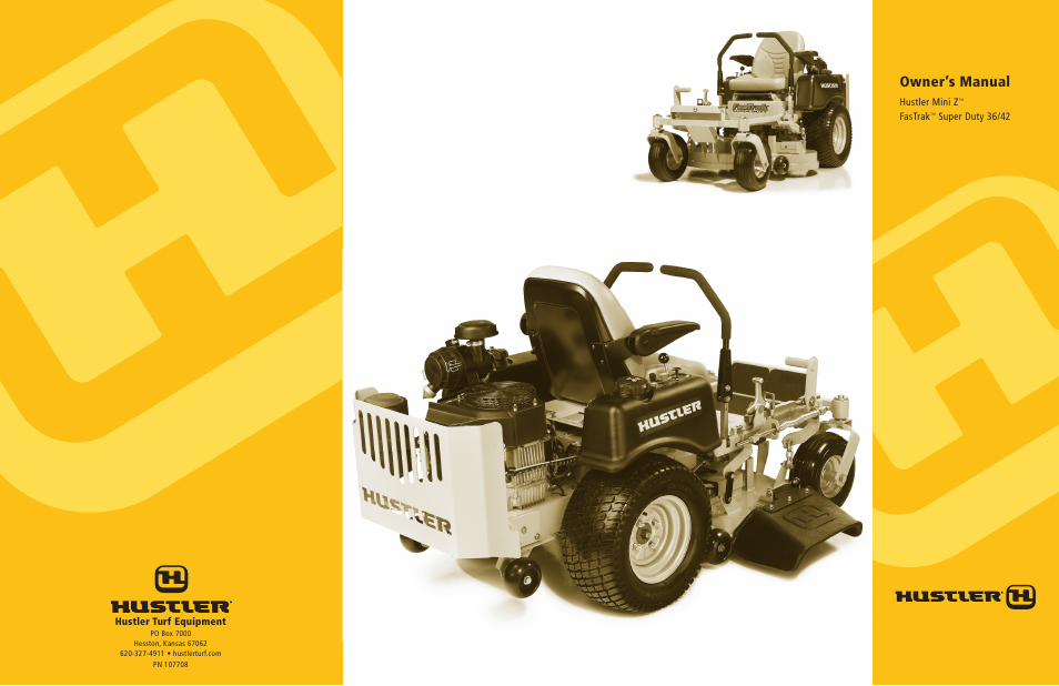 Hustler Turf FasTrak Super Duty 36 User Manual | 34 pages