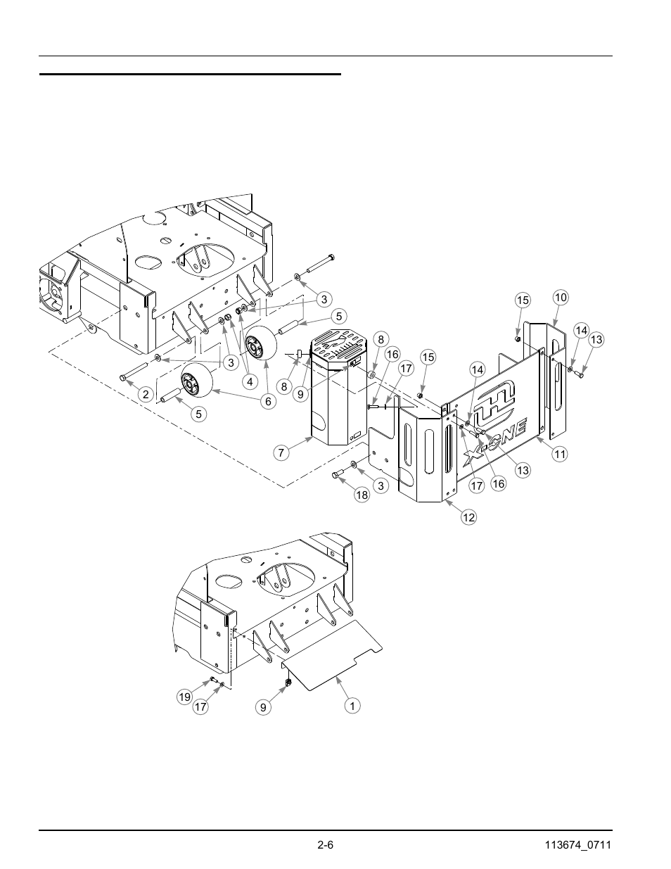 Engine guard kaw fx850v only, Engine guard kaw fx850v only -6 | Hustler Turf Automobile Accessories User Manual | Page 12 / 124