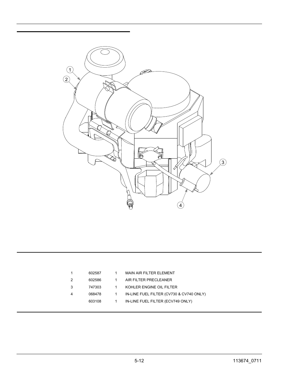 Kohler engine service parts, Kohler engine service parts -12 | Hustler Turf Automobile Accessories User Manual | Page 46 / 124