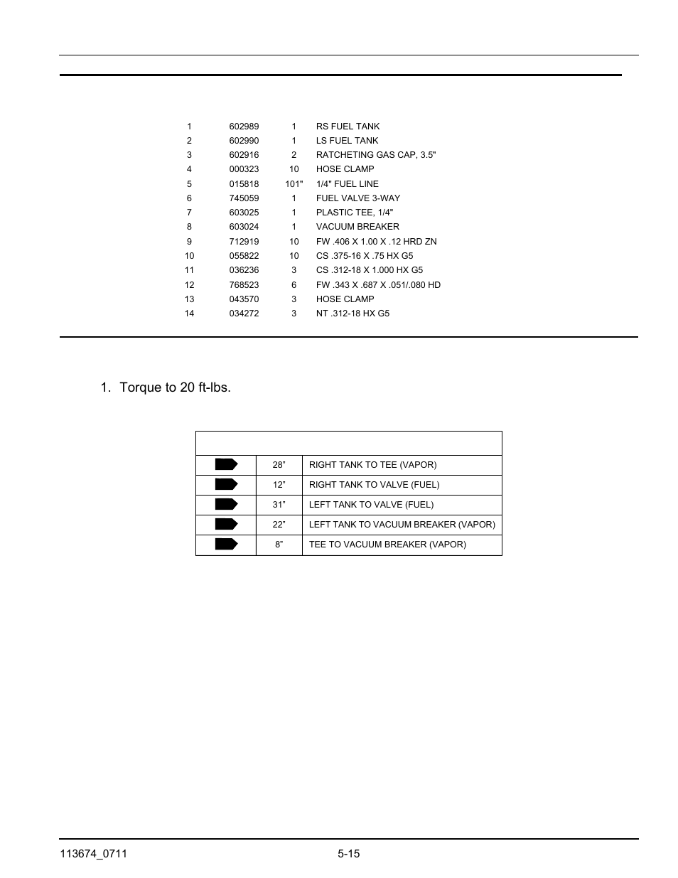 Torque to 20 ft-lbs | Hustler Turf Automobile Accessories User Manual | Page 49 / 124