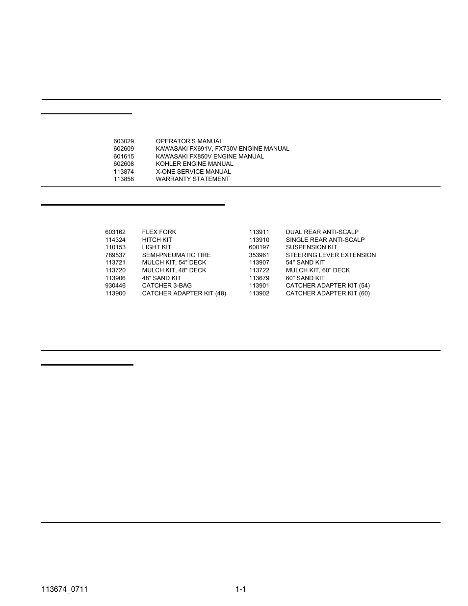 General information, Service literature, Options available from your dealer | Using this manual, Service literature -1, Options available from your dealer -1, Using this manual -1 | Hustler Turf Automobile Accessories User Manual | Page 5 / 124